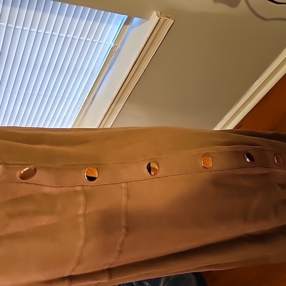 New York & Company Tan Sleeveless Dress w/Side Button Detail XL - Picture 5 of 16